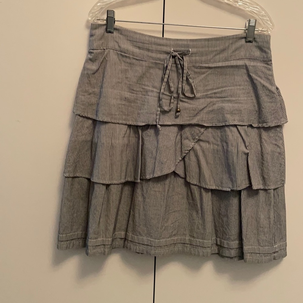 TRUE GRIT Full Flounced Skirt S Adjustable Waist